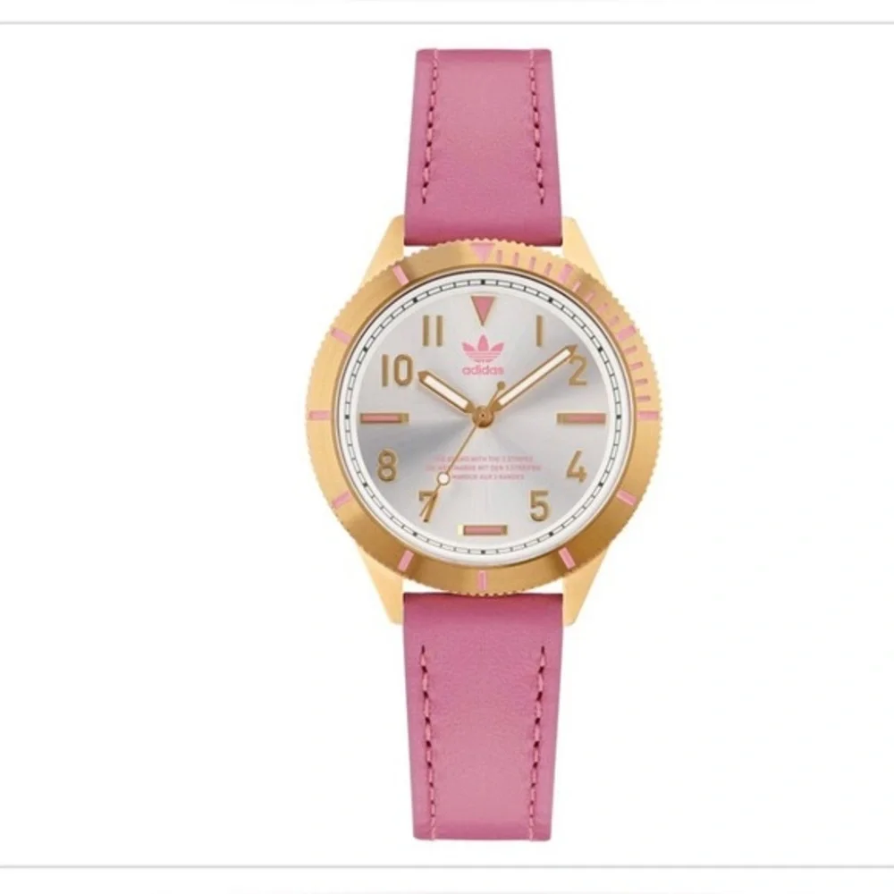 Adidas originals Edition AOFH22509 Three Small pink strap Watch new in box‎